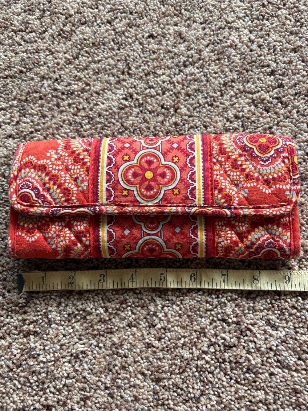 Vera Bradley Orange Floral Quilted Wallet